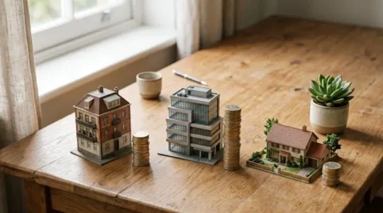 Illustration représentant la diversification d'un patrimoine immobilier entre plusieurs classes d'actifs